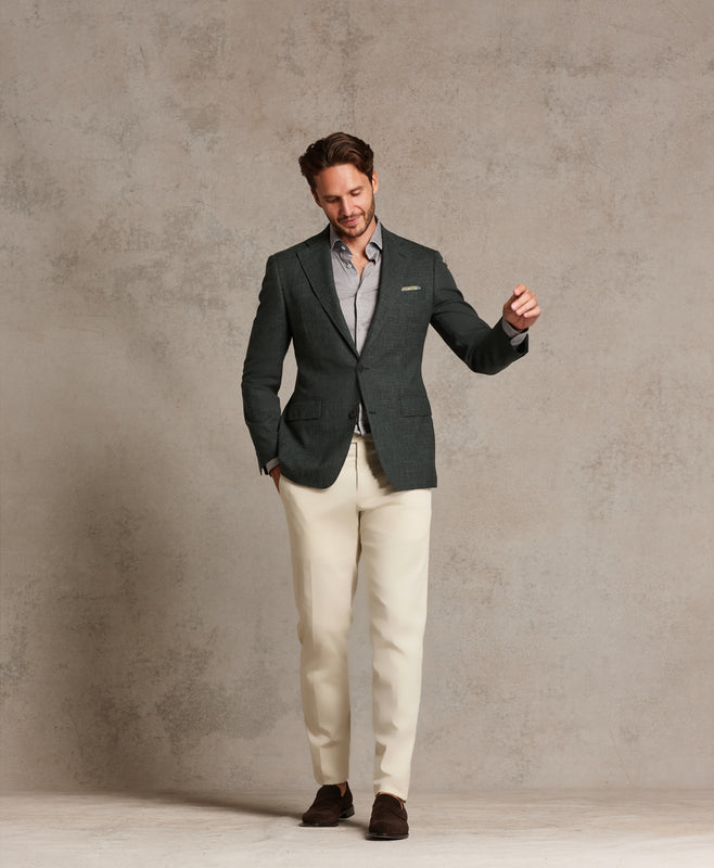 Single-Breasted Jacket - Pine Green