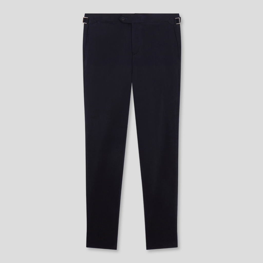 Brushed Cotton Trouser - Navy