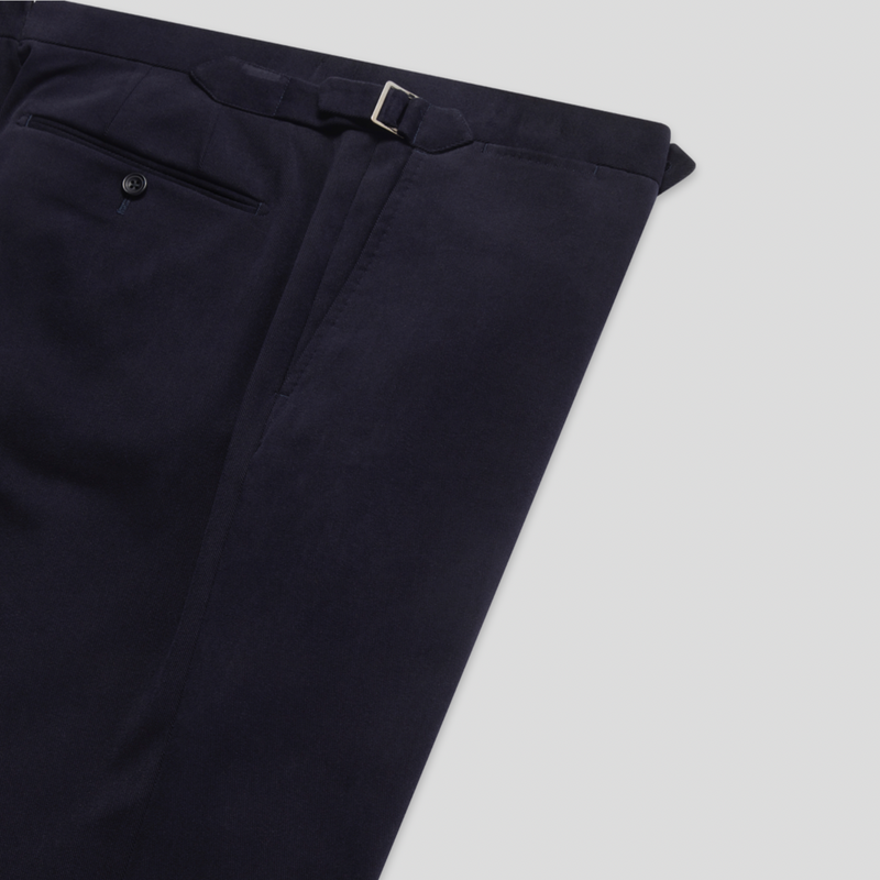 Maternity Trousers in Cotton Gauze - navy blue, Maternity